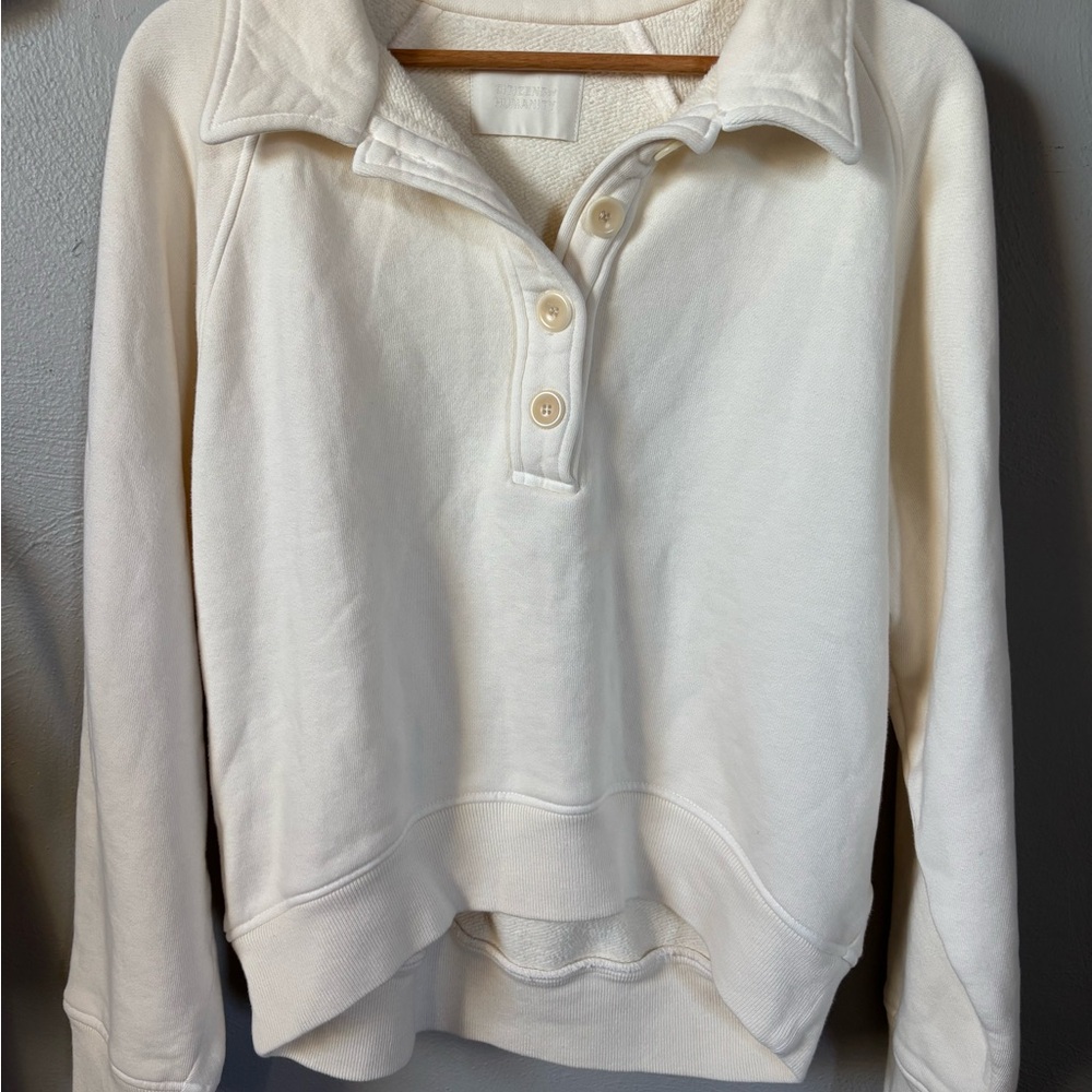 Citizens Of Humanity Phoebe Cream Button-Up Sweatshirt